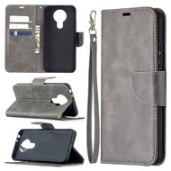 Nokia 3.4 Hoesje - MobyDefend Wallet Book Case Met Koord - Grijs