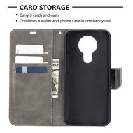 Nokia 3.4 Hoesje - MobyDefend Wallet Book Case Met Koord - Grijs
