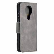 Nokia 3.4 hoesje, MobyDefend Wallet Book Case Met Koord, Grijs