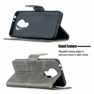 Nokia 3.4 Hoesje - MobyDefend Wallet Book Case Met Koord - Grijs