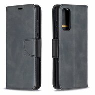 Samsung Galaxy S20 FE hoesje, MobyDefend Wallet Book Case Met Koord, Zwart