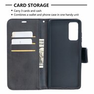 Samsung Galaxy S20 FE hoesje, MobyDefend Wallet Book Case Met Koord, Zwart