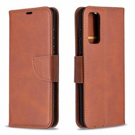 Samsung Galaxy S20 FE Hoesje - MobyDefend Wallet Book Case Met Koord - Bruin