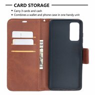 Samsung Galaxy S20 FE hoesje, MobyDefend Wallet Book Case Met Koord, Bruin