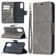 Samsung Galaxy S20 FE hoesje, MobyDefend Wallet Book Case Met Koord, Grijs