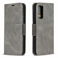 Samsung Galaxy S20 FE hoesje, MobyDefend Wallet Book Case Met Koord, Grijs