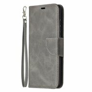 Samsung Galaxy S20 FE Hoesje - MobyDefend Wallet Book Case Met Koord - Grijs