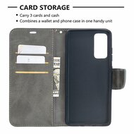 Samsung Galaxy S20 FE Hoesje - MobyDefend Wallet Book Case Met Koord - Grijs
