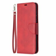 Samsung Galaxy S20 FE hoesje, MobyDefend Wallet Book Case Met Koord, Rood