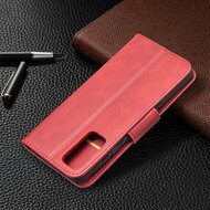 Samsung Galaxy S20 FE Hoesje - MobyDefend Wallet Book Case Met Koord - Rood