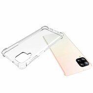 Samsung Galaxy A12 / M12 Hoesje - MobyDefend Transparante Shockproof TPU Backcover - Verstevigde Hoeken - Volledig Doorzichtig