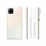 Samsung Galaxy A12 / M12 Hoesje - MobyDefend Transparante Shockproof TPU Backcover - Verstevigde Hoeken - Volledig Doorzichtig