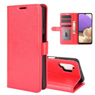 Samsung Galaxy A32 (4G) hoesje, MobyDefend Wallet Book Case (Sluiting Achterkant), Rood