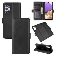 Samsung Galaxy A32 (4G), hoesje, MobyDefend Luxe Wallet Book Case (Sluiting Zijkant), Zwart