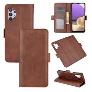 Samsung Galaxy A32 (4G), hoesje, MobyDefend Luxe Wallet Book Case (Sluiting Zijkant), Bruin