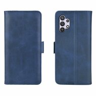Samsung Galaxy A32 (4G), hoesje, MobyDefend Luxe Wallet Book Case (Sluiting Zijkant), Blauw