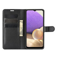 Samsung Galaxy A32 (5G) Hoesje - MobyDefend Kunstleren Wallet Book Case (Sluiting Voorkant) - Zwart