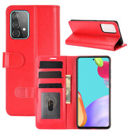 Samsung Galaxy A52 / A52s Hoesje - MobyDefend Wallet Book Case (Sluiting Achterkant) - Rood