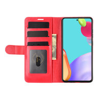 Samsung Galaxy A52 / A52s Hoesje - MobyDefend Wallet Book Case (Sluiting Achterkant) - Rood