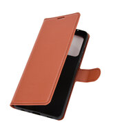 Samsung Galaxy A72 hoesje, MobyDefend Kunstleren Wallet Book Case, Bruin