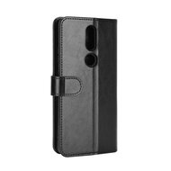 Nokia 2.4 hoesje, MobyDefend Wallet Book Case (Sluiting Achterkant), Zwart