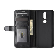 Nokia 2.4 hoesje, MobyDefend Wallet Book Case (Sluiting Achterkant), Zwart