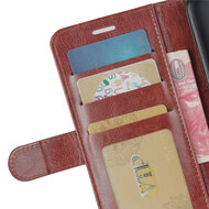 Nokia 2.4 Hoesje - MobyDefend Wallet Book Case (Sluiting Achterkant) - Bruin