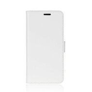 Nokia 2.4 hoesje, MobyDefend Wallet Book Case (Sluiting Achterkant), Wit