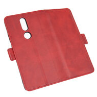 Nokia 2.4 Hoesje - MobyDefend Luxe Wallet Book Case (Sluiting Zijkant) - Rood