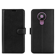 Nokia 3.4 hoesje, MobyDefend Kunstleren Wallet Book Case, Zwart