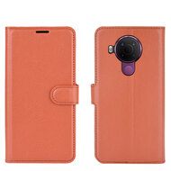 Nokia 5.4 Hoesje - MobyDefend Kunstleren Wallet Book Case (Sluiting Voorkant) - Bruin