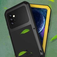 Samsung Galaxy A52 / A52s Hoes - Love Mei Metalen Case - Extreme Protection - Groen