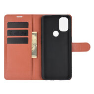OnePlus Nord N10 hoesje, MobyDefend Kunstleren Wallet Book Case, Bruin