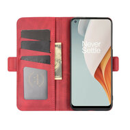 OnePlus Nord N100 hoesje, MobyDefend Luxe Wallet Book Case (Sluiting Zijkant), Rood