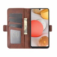 Samsung Galaxy A12 / M12 Hoesje - MobyDefend Luxe Wallet Book Case (Sluiting Zijkant) - Bruin