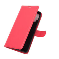 Samsung Galaxy A12 / M12 Hoesje - MobyDefend Kunstleren Wallet Book Case (Sluiting Voorkant) - Rood