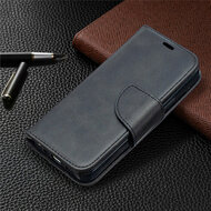 Apple iPhone 12 Mini hoesje, MobyDefend Wallet Book Case Met Koord, Zwart