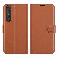 Sony Xperia 1 III Hoesje - MobyDefend Kunstleren Wallet Book Case (Sluiting Voorkant) - Bruin