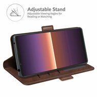 Sony Xperia 1 III Hoesje - MobyDefend Luxe Wallet Book Case (Sluiting Zijkant) - Bruin