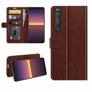 Sony Xperia 1 III hoesje, MobyDefend Wallet Book Case (Sluiting Achterkant), Bruin