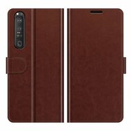 Sony Xperia 1 III hoesje, MobyDefend Wallet Book Case (Sluiting Achterkant), Bruin
