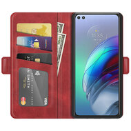 Motorola Moto G100 hoesje, MobyDefend Luxe Wallet Book Case (Sluiting Zijkant), Rood