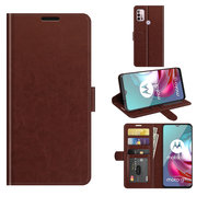 Motorola Moto G30 / G20 / G10 hoesje, MobyDefend Wallet Book Case (Sluiting Achterkant), Bruin