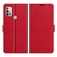 Motorola Moto G30 / G20 / G10 hoesje, MobyDefend Wallet Book Case (Sluiting Achterkant), Rood