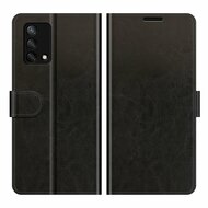 Oppo A74 4G Hoesje - MobyDefend Wallet Book Case (Sluiting Achterkant) - Zwart
