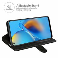 Oppo A74 4G Hoesje - MobyDefend Wallet Book Case (Sluiting Achterkant) - Zwart