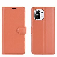 Xiaomi Mi 11 Hoesje - MobyDefend Kunstleren Wallet Book Case (Sluiting Voorkant) - Bruin