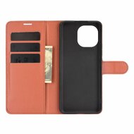 Xiaomi Mi 11 Hoesje - MobyDefend Kunstleren Wallet Book Case (Sluiting Voorkant) - Bruin