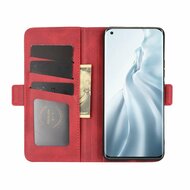 Xiaomi Mi 11 Hoesje - MobyDefend Luxe Wallet Book Case (Sluiting Zijkant) - Rood