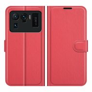 Xiaomi Mi 11 Ultra hoesje, MobyDefend Kunstleren Wallet Book Case, Rood